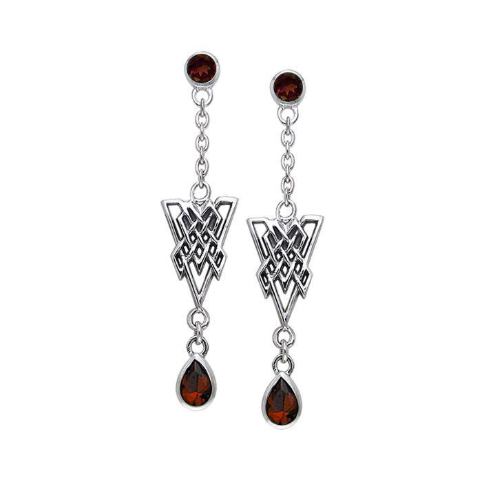 Celtic Knotwork Silver Earrings TER114