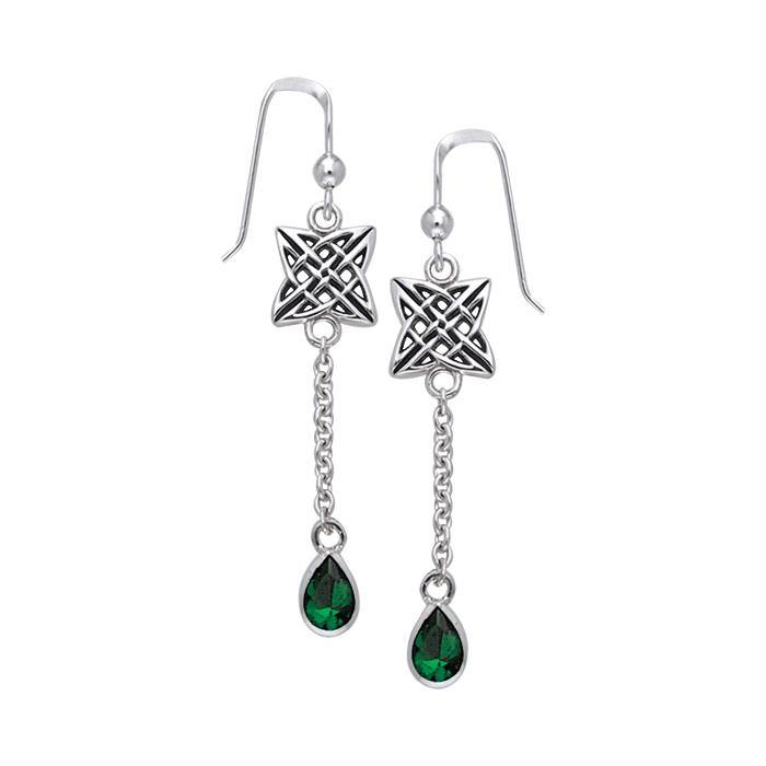 Celtic Quaternary Knot Silver Earrings TER121