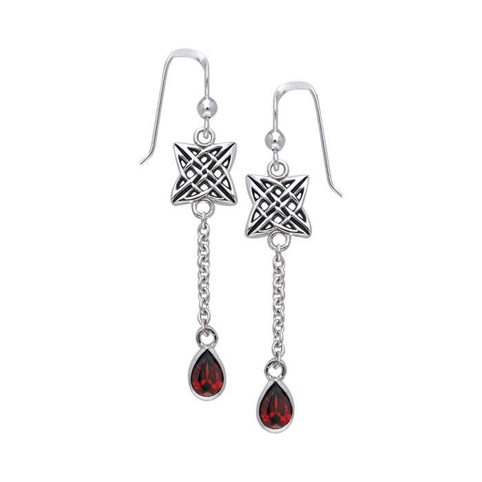Celtic Quaternary Knot Silver Earrings TER121