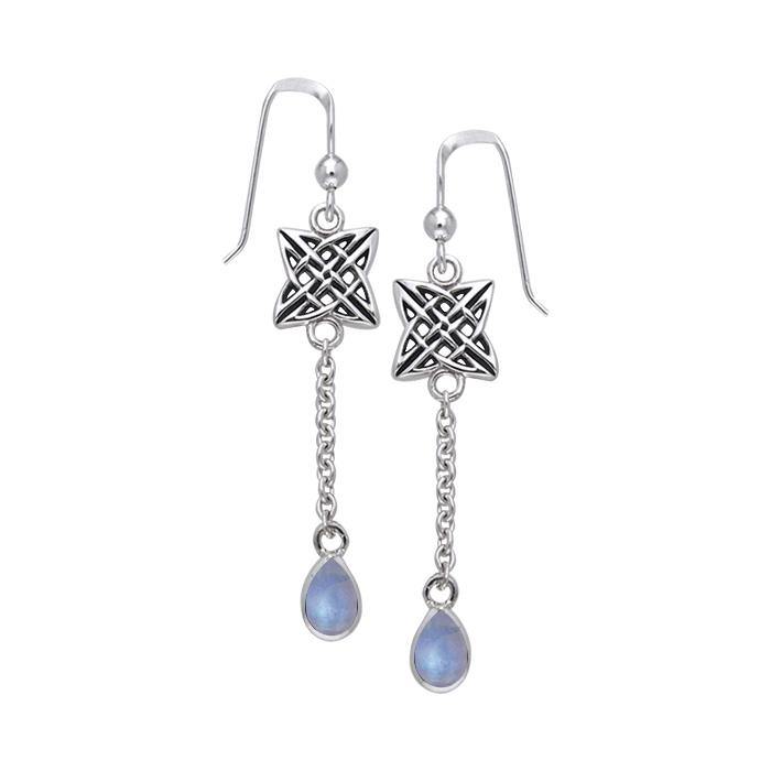 Celtic Quaternary Knot Silver Earrings TER121