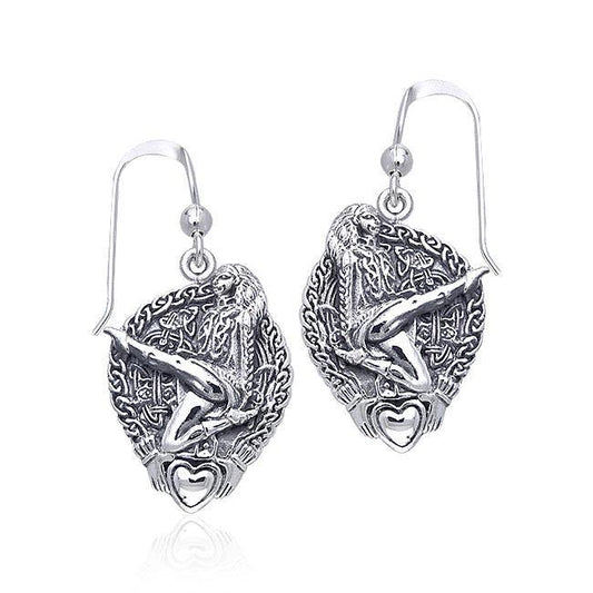 Celtic Knot Claddagh Irish Dancer Silver TER129