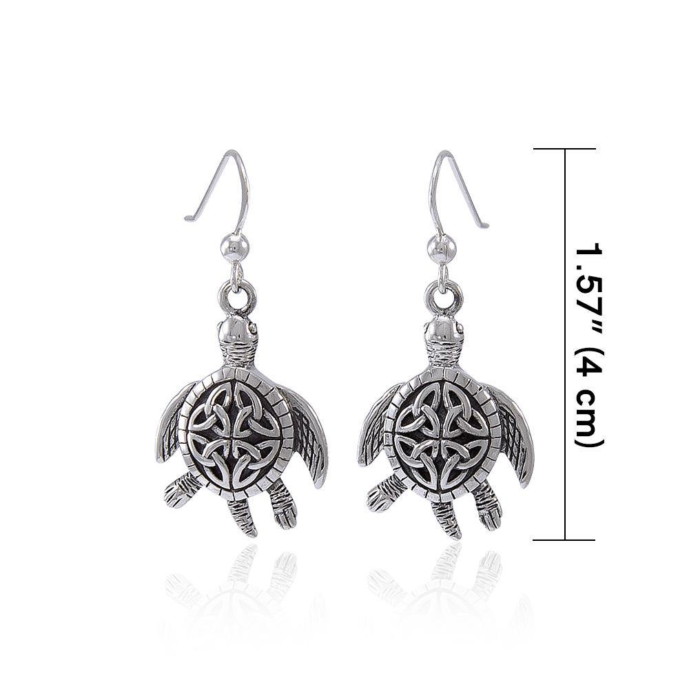 Celtic Knot Sea Turtle Earrings TER1471
