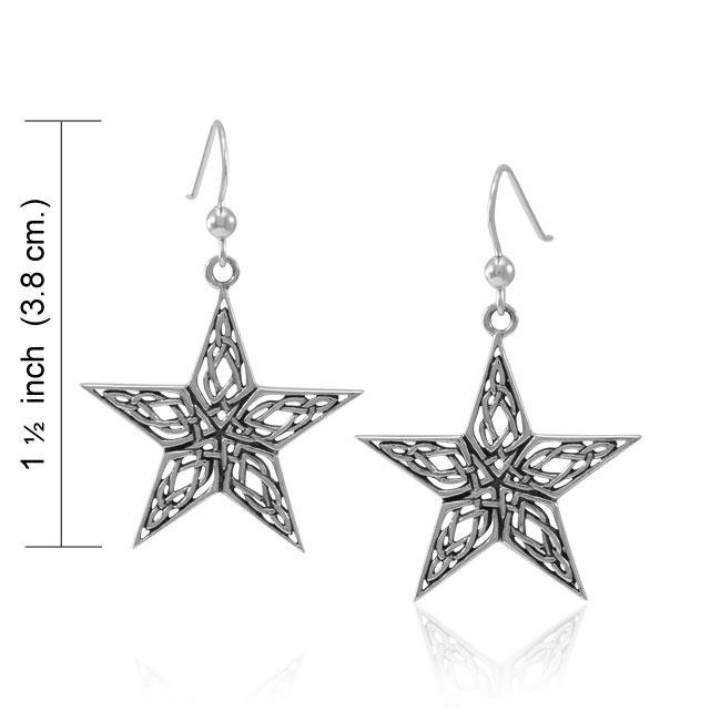 Celtic Knot The Star Silver Earrings TER1546