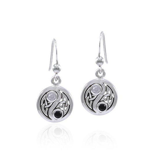 Celtic Triquetra Yin Yang Earrings TER1568