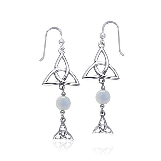 Celtic Knotwork Silver Triquetra Earrings TER158
