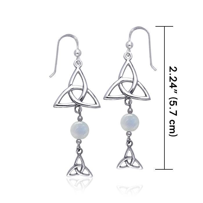 Celtic Knotwork Silver Triquetra Earrings TER158
