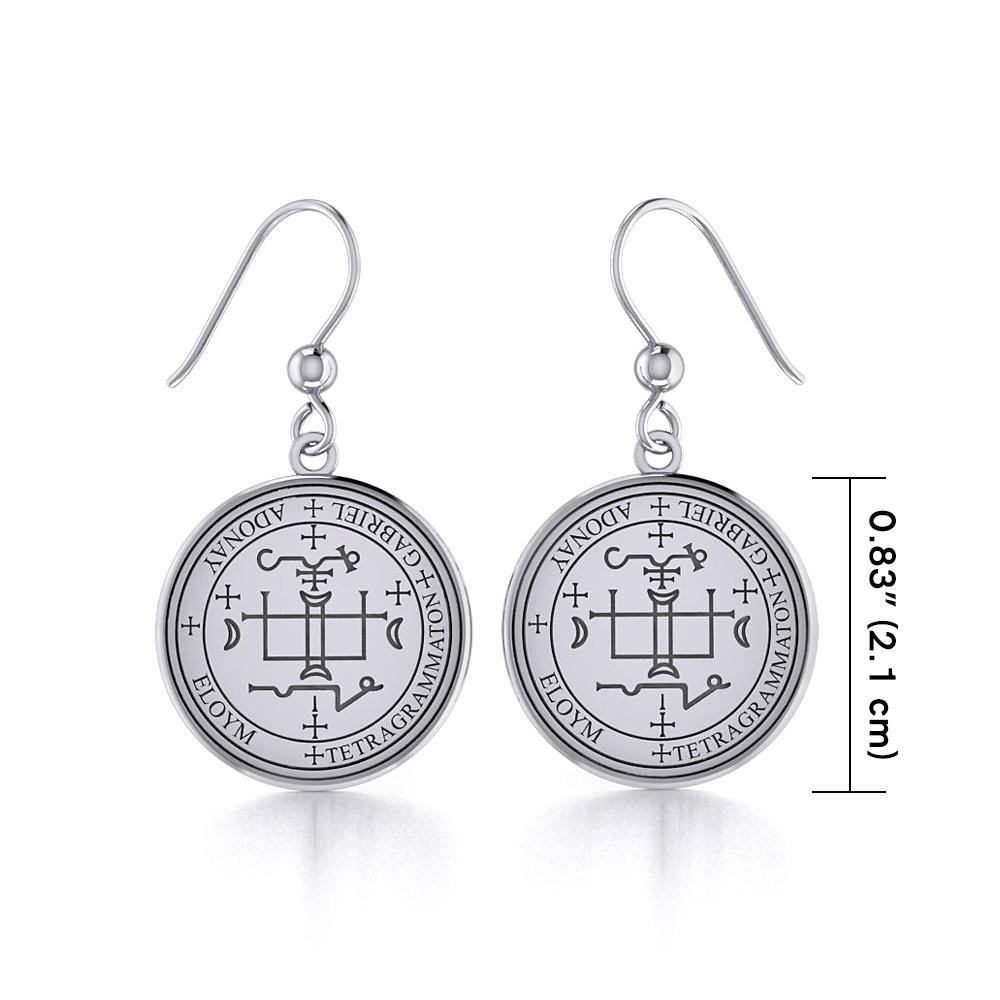 Archangel Gabriel Sigil Small Silver Earring TER1630