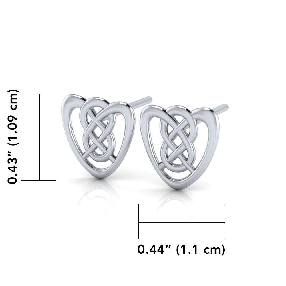 Celtic Heart Post Earrings TER1655