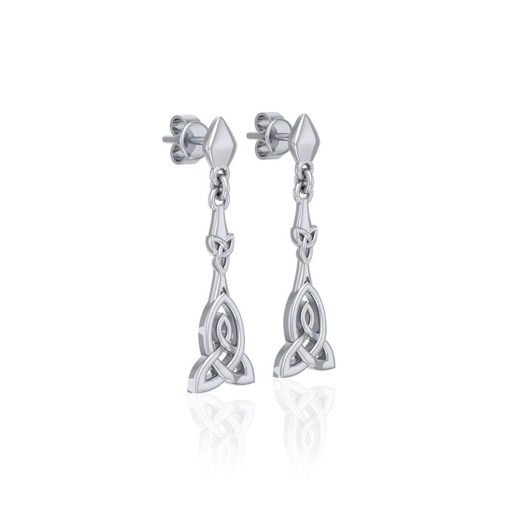 Celtic Trinity Knot Silver Post Earrings TER1678