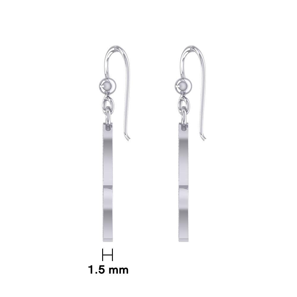 Sterling Silver Celtic Trinity Knot Earrings with Marcasite TER1801