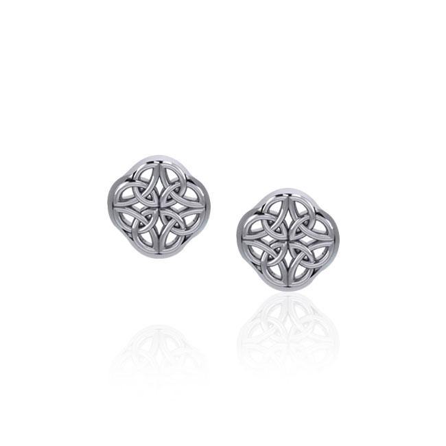 Celtic Knotwork Silver Post Earrings TER1812
