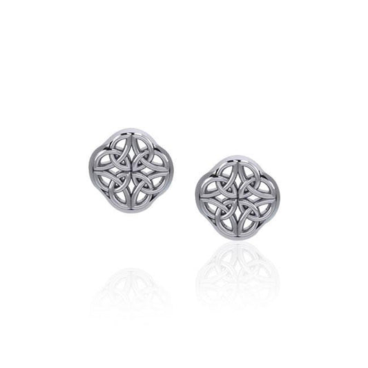 Celtic Knotwork Silver Post Earrings TER1812