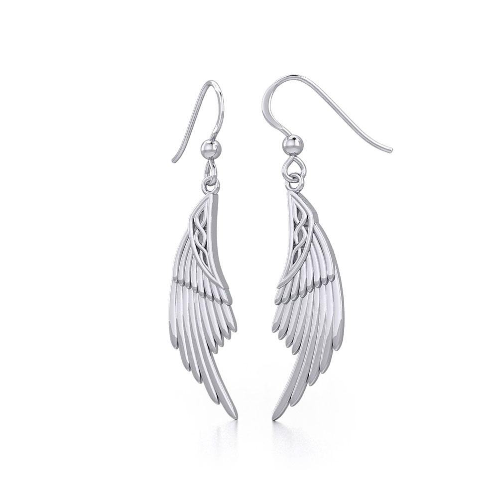 Celtic Angel Wing Silver Earrings TER1925