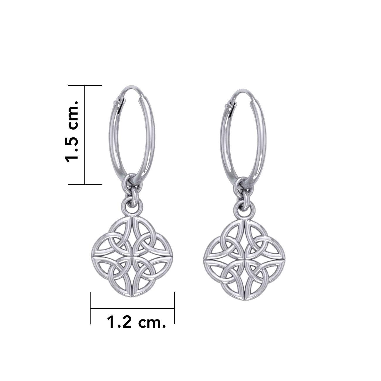 Celtic Knotwork Silver Hoop Earrings TER2055