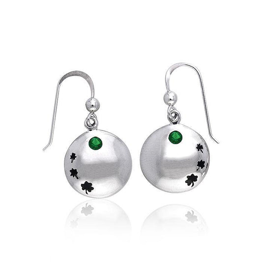 Celtic Irish Shamrock Silver Earrings TER212