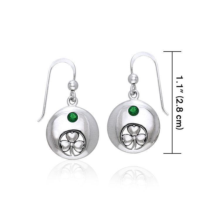 Celtic Irish Shamrock Silver Earrings TER216