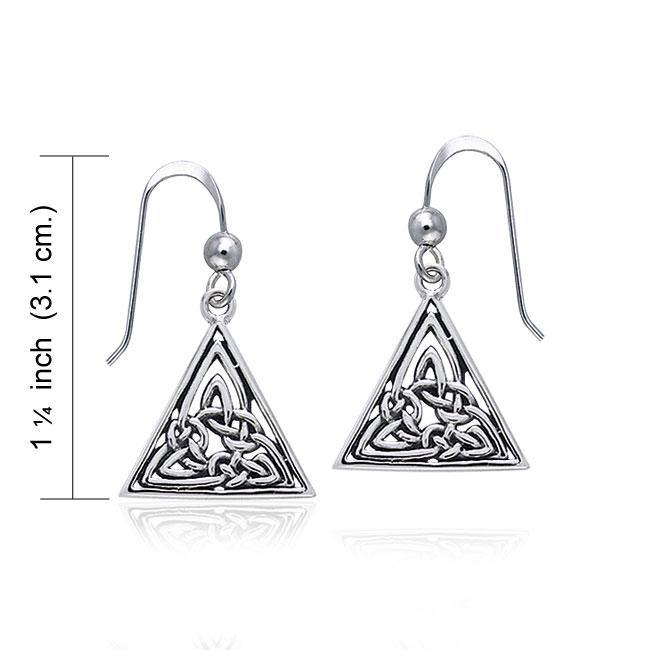 Celtic Knotwork Silver Earrings TER374