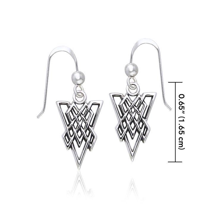 Celtic Knotwork Silver Earrings TER381