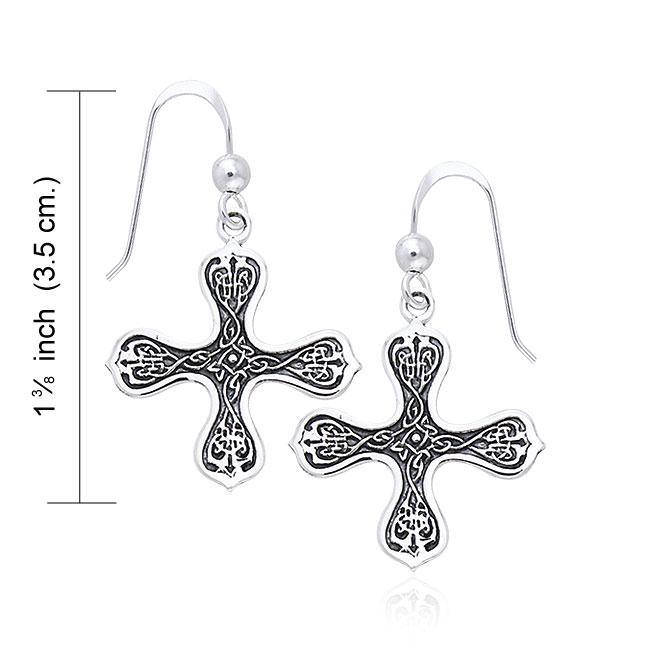 Celtic Cross of the Spirit Silver Earrings TER468