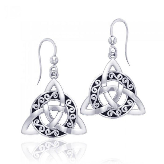 Celtic Trinity Knot Sterling Silver Earrings TER708