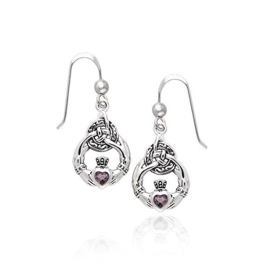 Celtic Trinity Knot Claddagh Earrings TER833