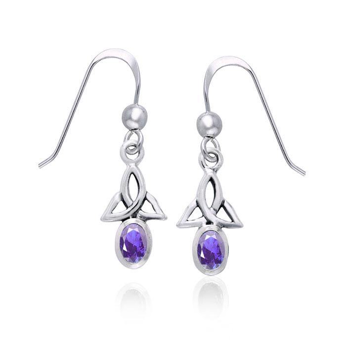 Celtic Triquetra Gemstone Earrings TER978