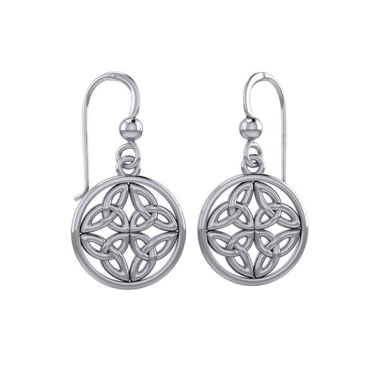 Celtic Triquetra Silver Earrings TER982