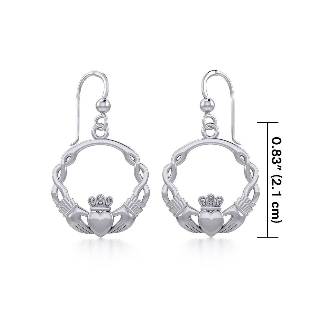 Celtic Knotwork Claddagh Earrings TER984