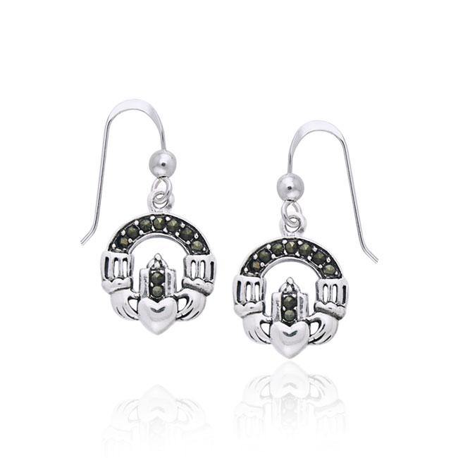 Celtic Claddagh Gemstone Earrings TER993