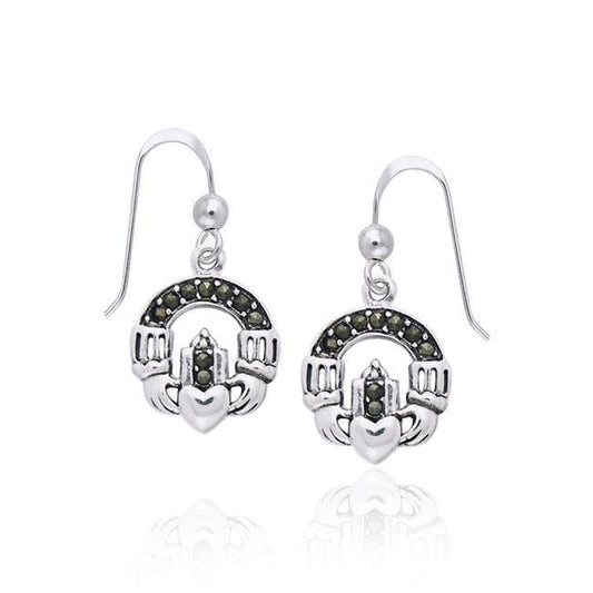 Celtic Claddagh Gemstone Earrings TER993