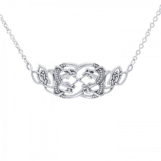 Celtic Quaternary Knot Snakes Necklace TN182