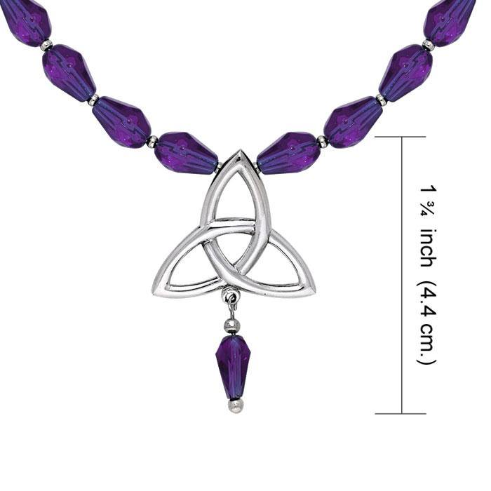 Celtic Knotwork Silver Triquetra Necklace TNC037