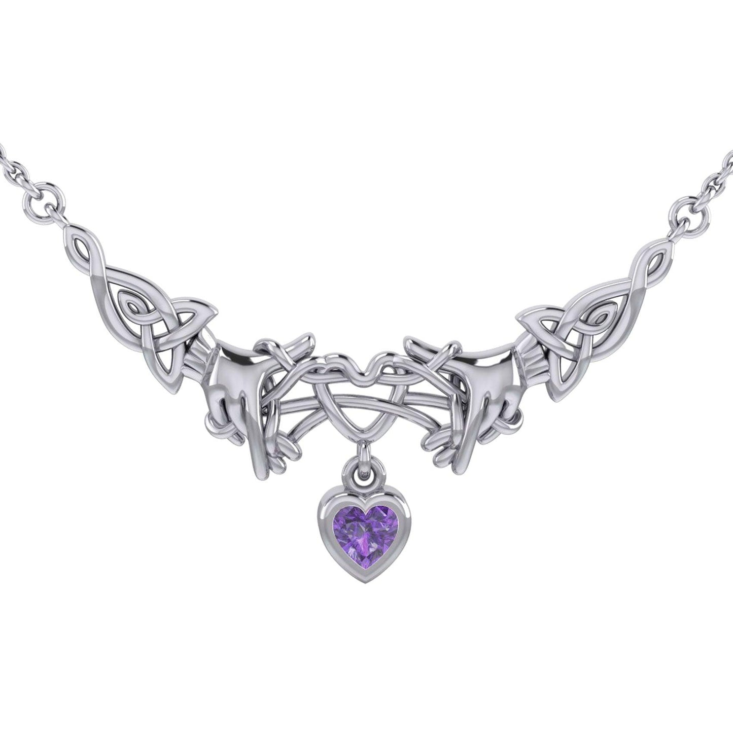 Celtic Knotwork Japanese Ayatori Love Silver Necklace TNC555