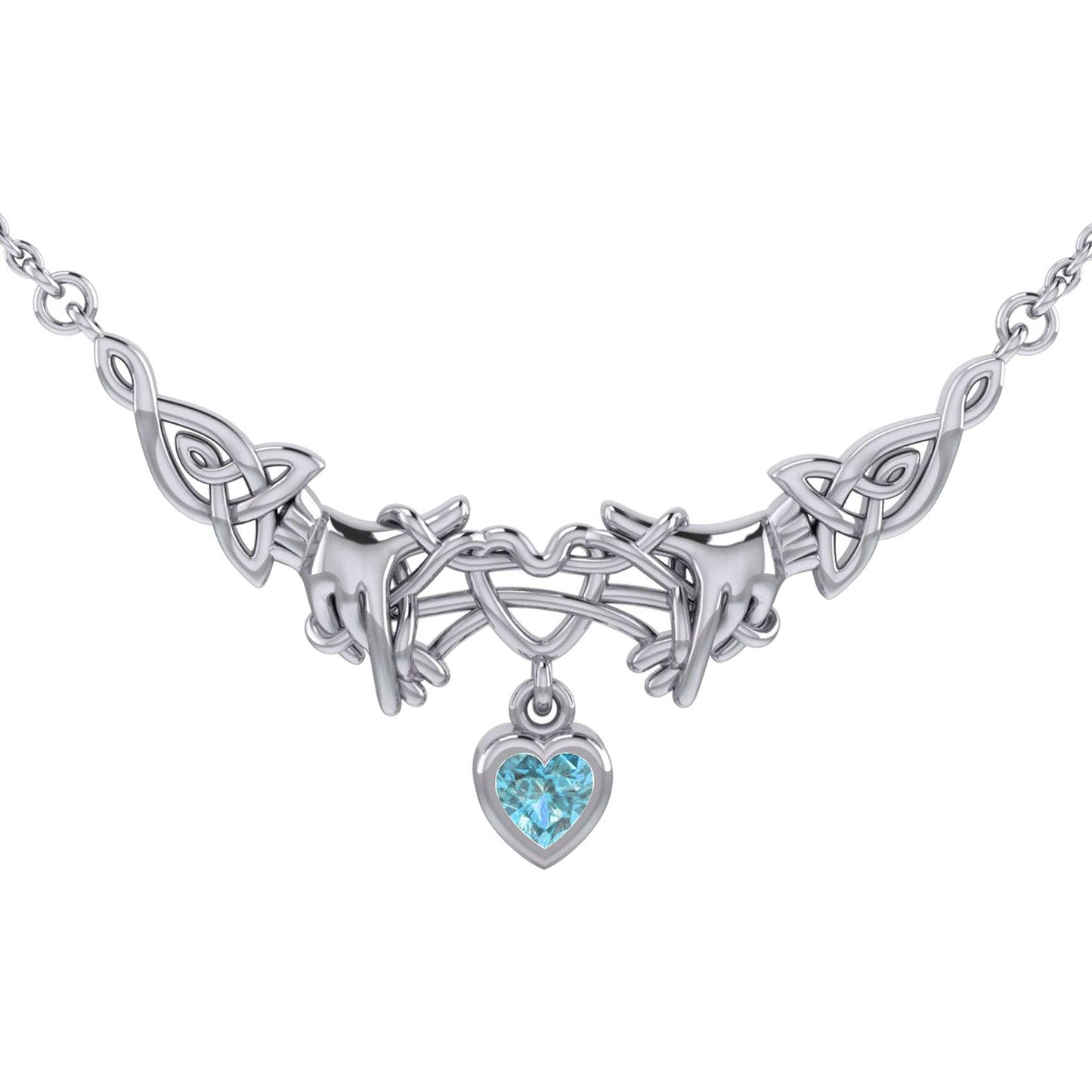 Celtic Knotwork Japanese Ayatori Love Silver Necklace TNC555