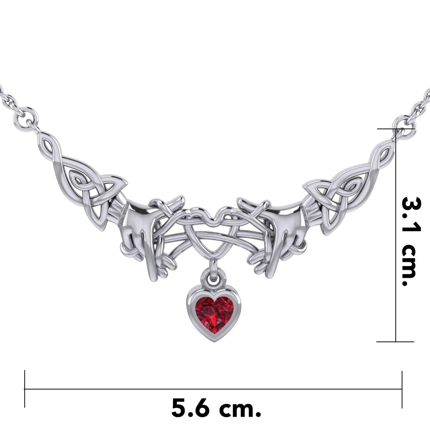 Celtic Knotwork Japanese Ayatori Love Silver Necklace TNC555