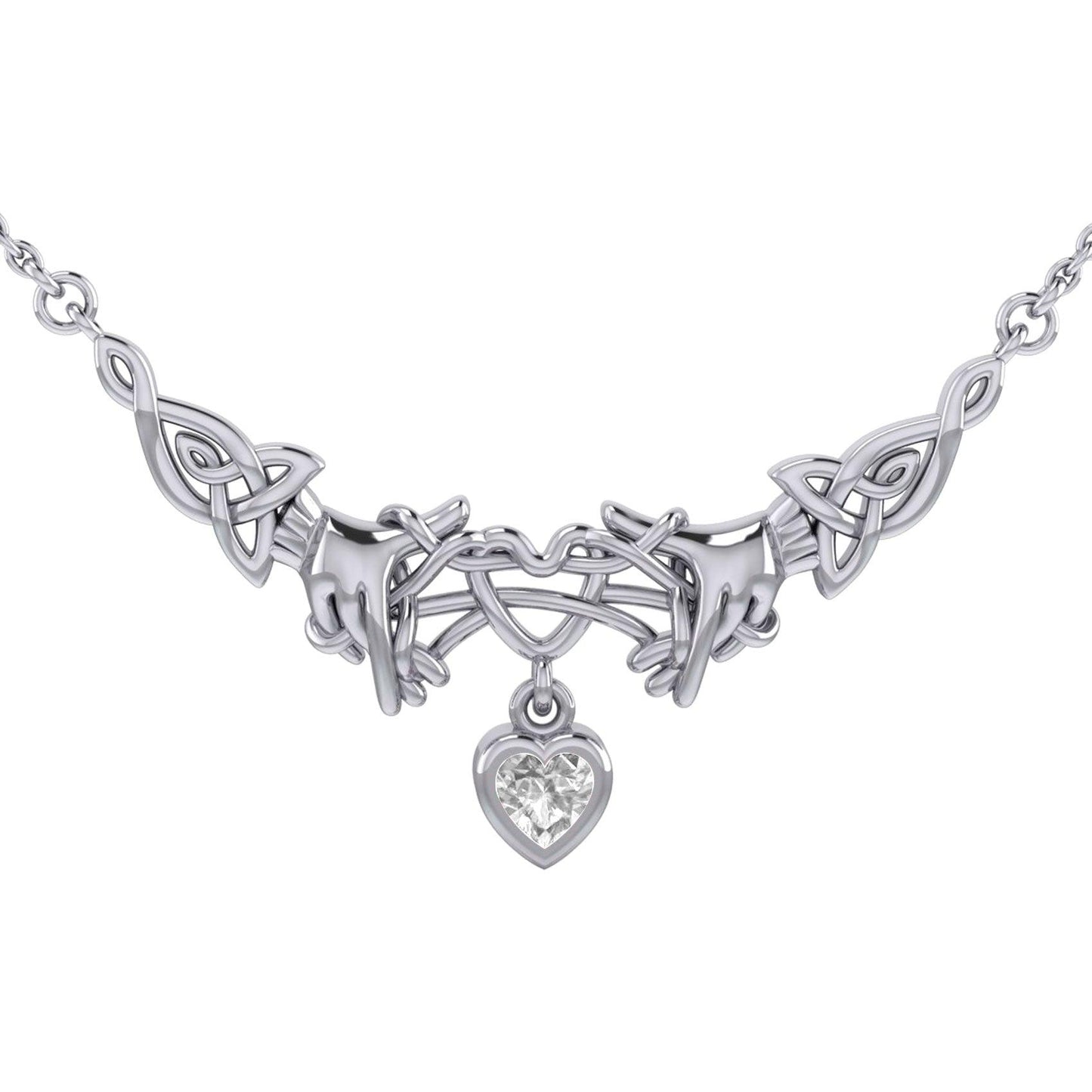 Celtic Knotwork Japanese Ayatori Love Silver Necklace TNC555