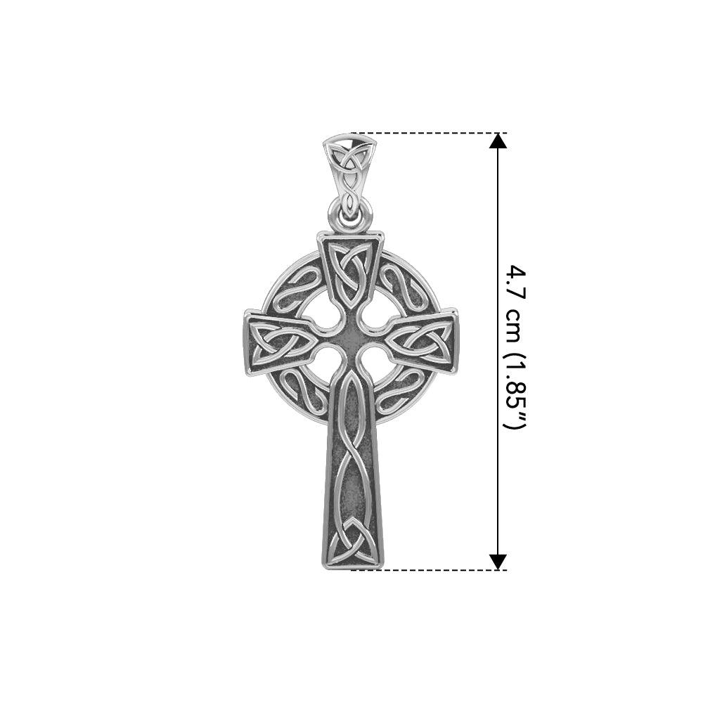 Celtic Knotwork Cross Silver Pendant TP037