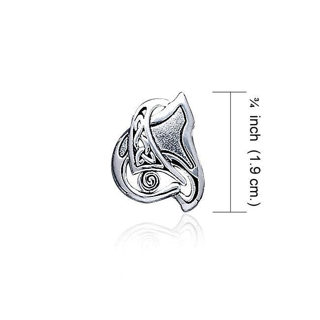 Contemporary Celtic Knotwork Silver Pendant TP1641