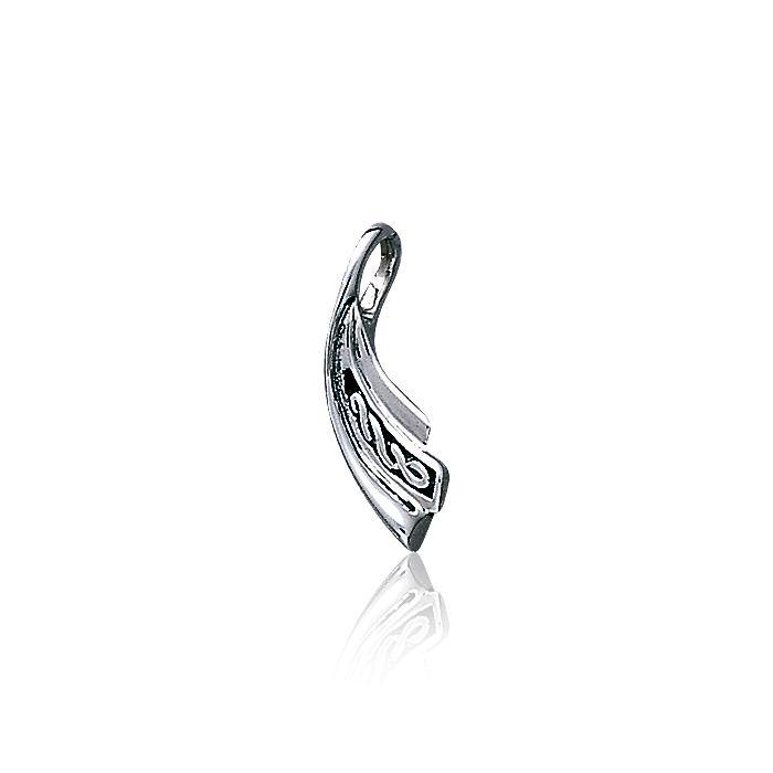 Contemporary Celtic Knotwork Silver Pendant TP1695