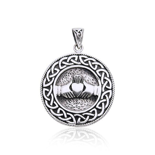 Celtic Knot Claddagh Pendant TP195