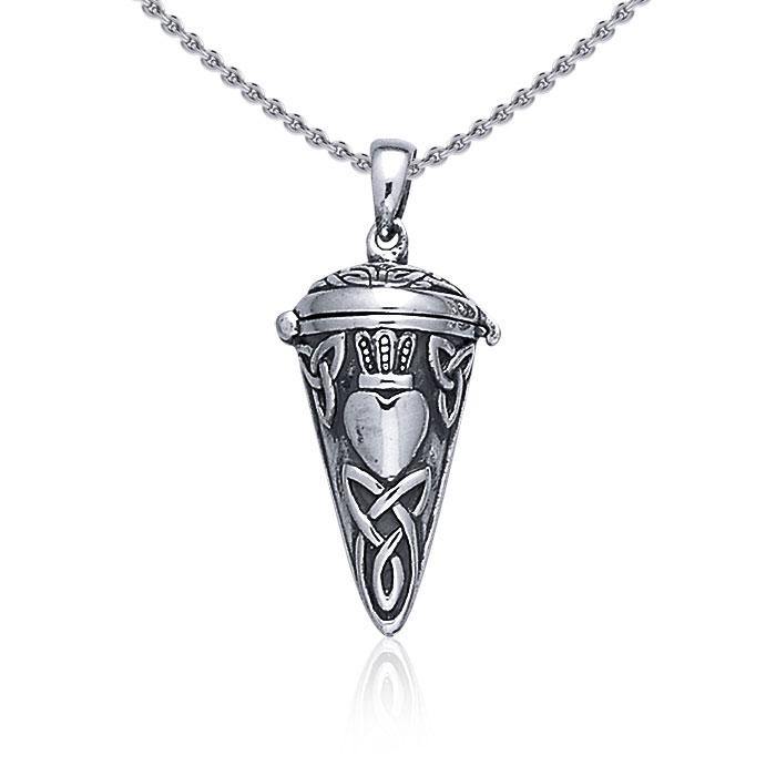 Celtic Knot Claddagh Pendulum Pendant TP2855