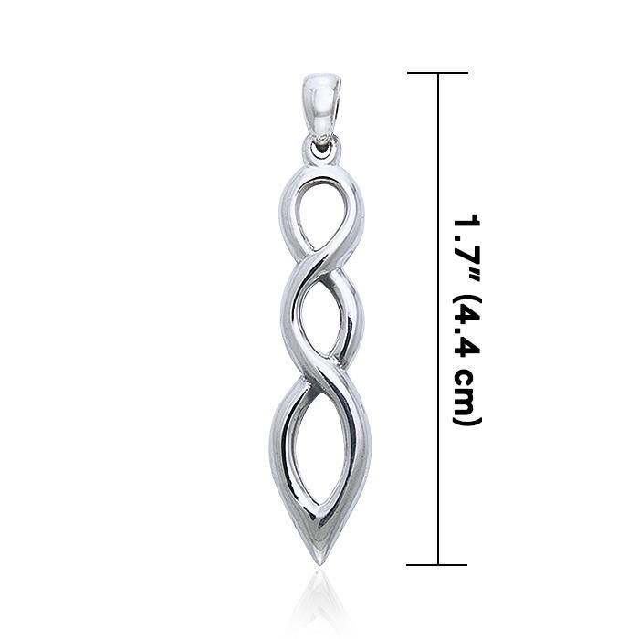 Celtic Knotwork Twist Silver Pendant TP343