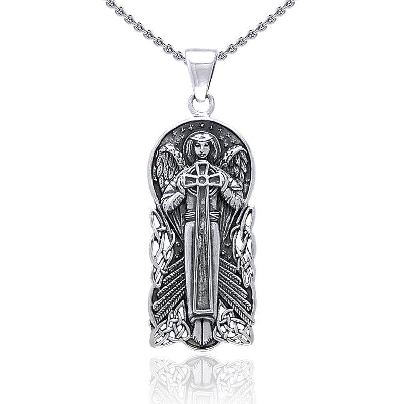 Celtic Angel Of Devotion Sterling Silver Pendant TP3442