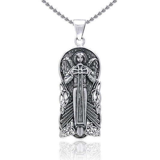 Celtic Angel Of Devotion Sterling Silver Pendant TP3442