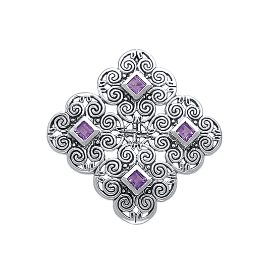 Kells Triskelia Silver Celtic Cross Pendant TP3451