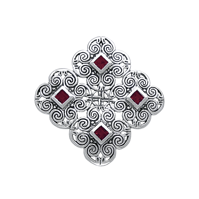 Kells Triskelia Silver Celtic Cross Pendant TP3451