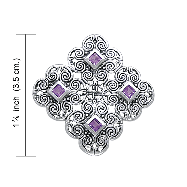 Kells Triskelia Silver Celtic Cross Pendant TP3451