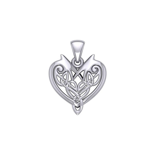 Joyous Celtic Heart Silver Pendant TP3515