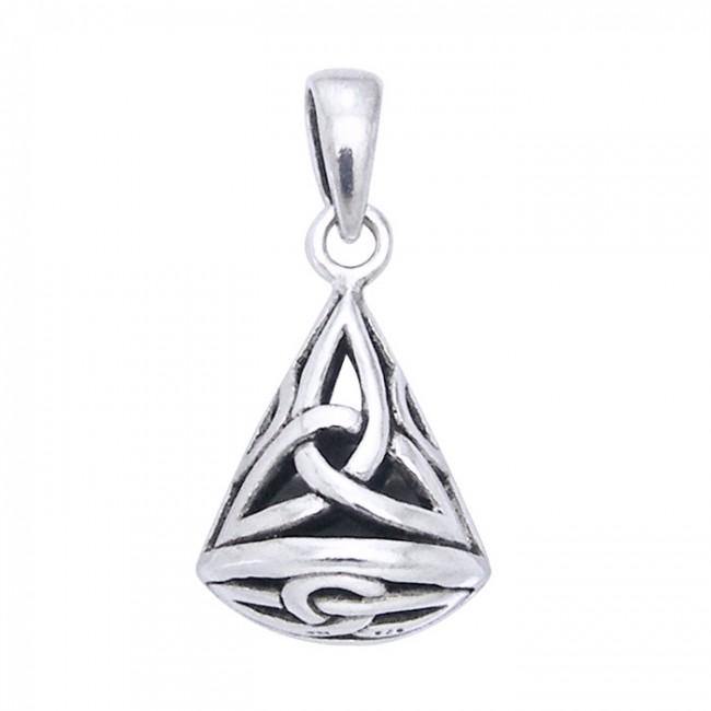 Celtic Triquetra Knot Silver Filigree Pendant TP543
