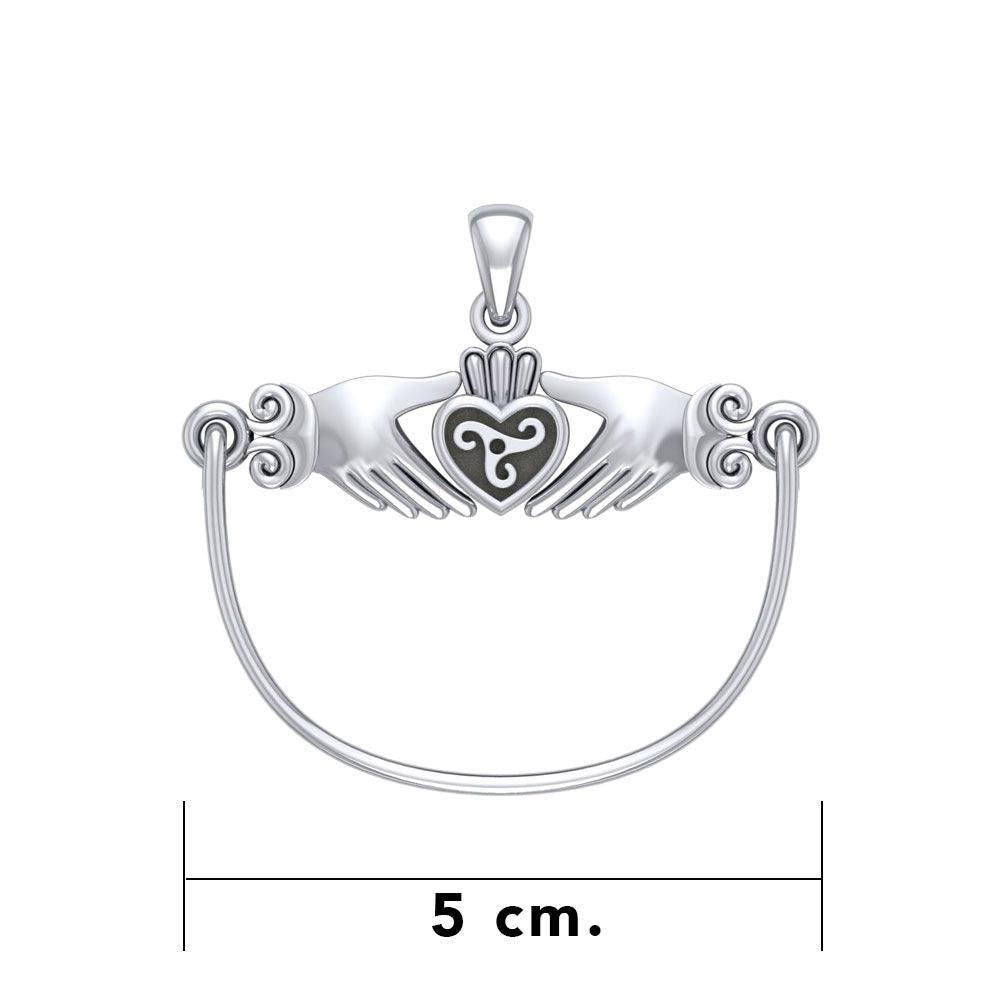 Celtic Triskele Claddagh Charm Holder Pendant TP942